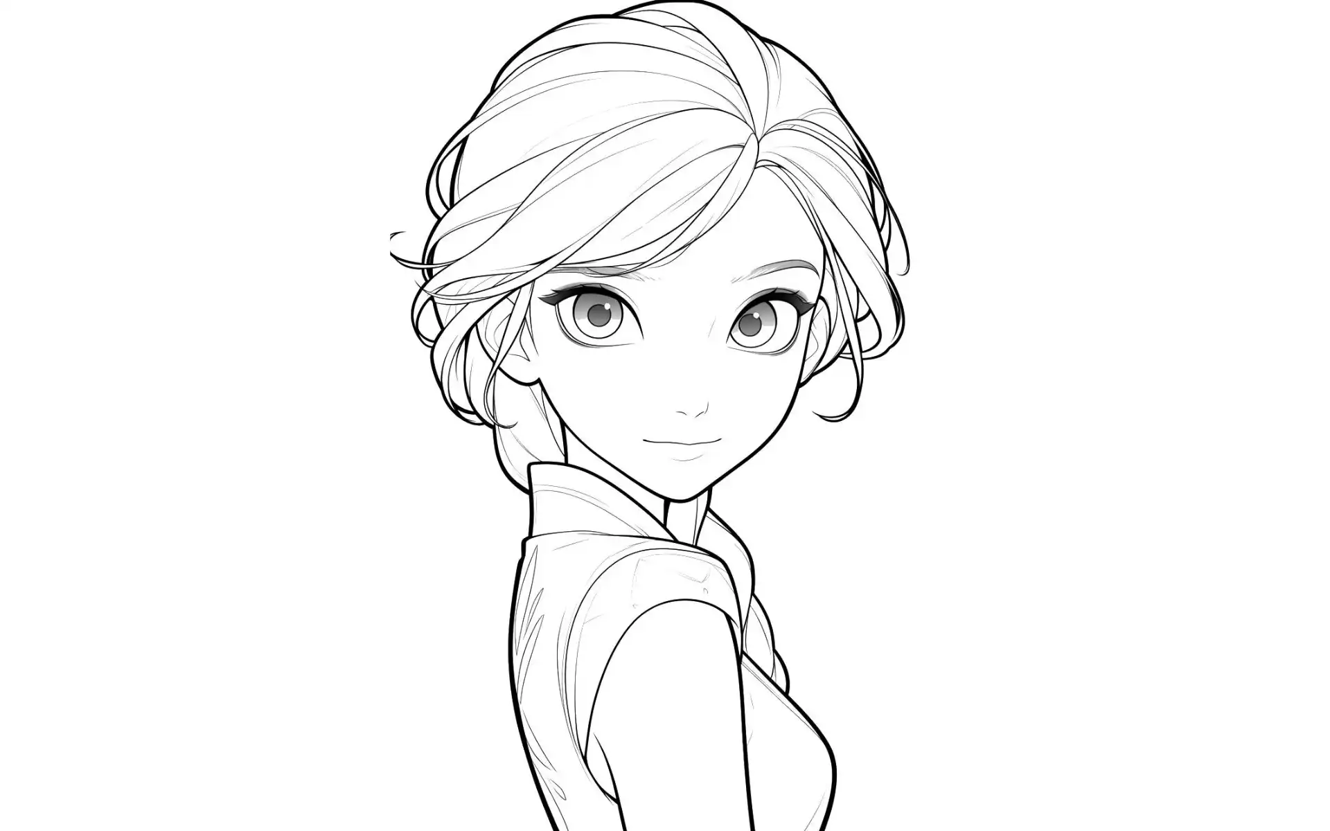 Free Printable Girl Coloring Pages in PDF 1