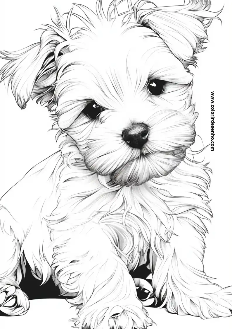 Puppy and Dog Coloring Pages 15