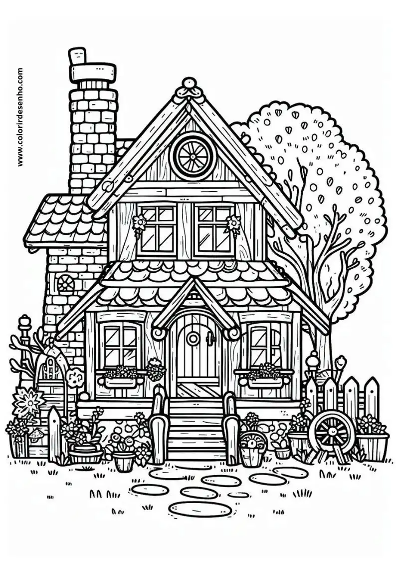 Casa para Colorir 163