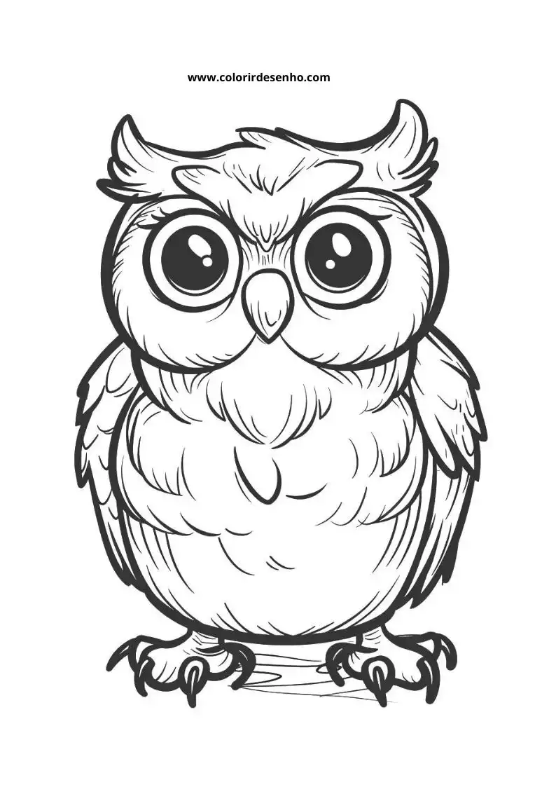 Owl Coloring Pages 10