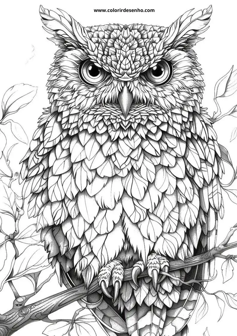 Owl Coloring Pages 100