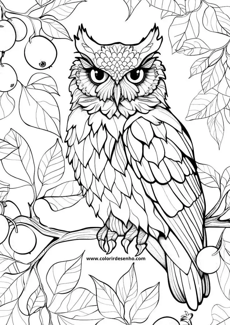 Owl Coloring Pages 104