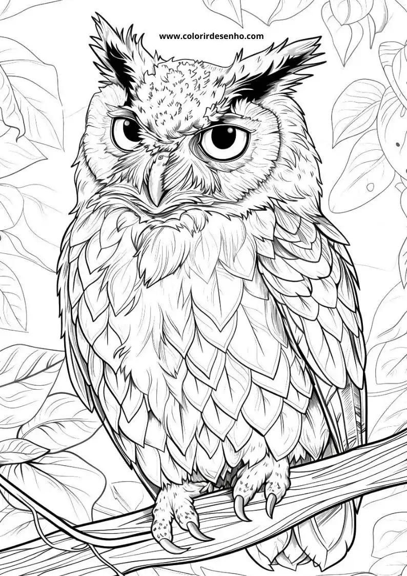 Owl Coloring Pages 105