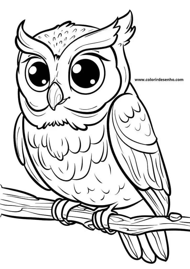 Owl Coloring Pages 12