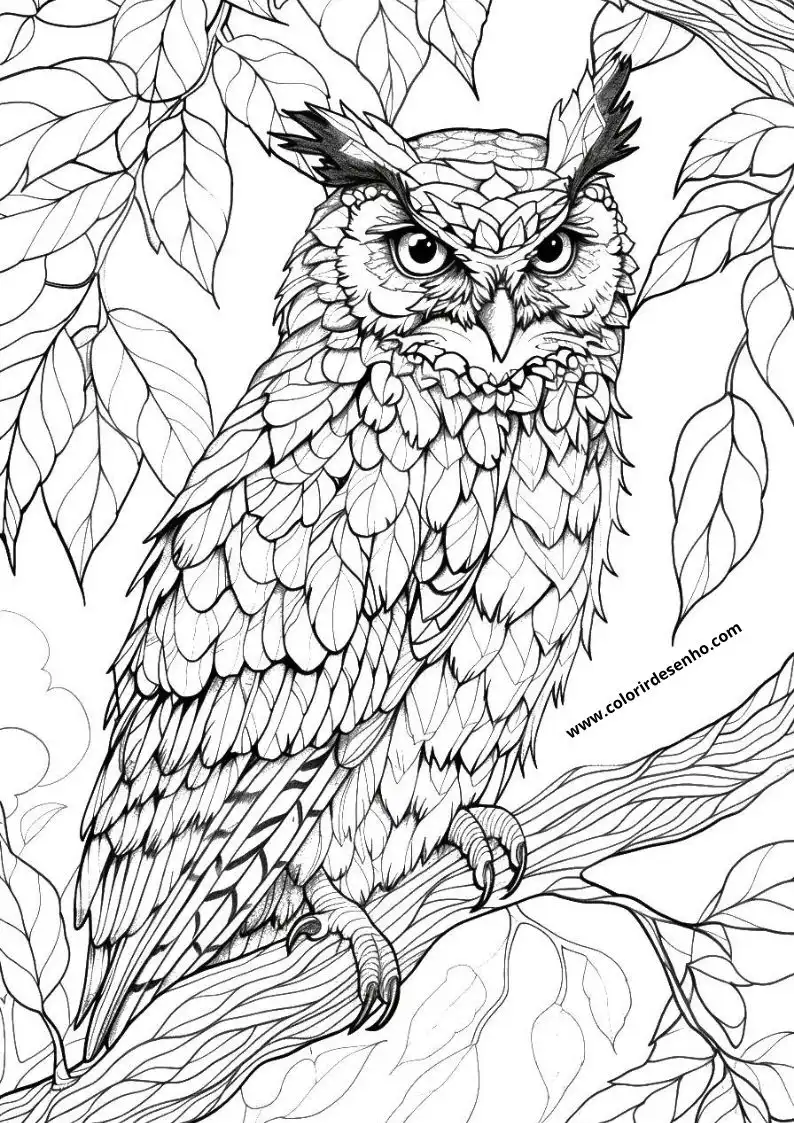 Owl Coloring Pages 14