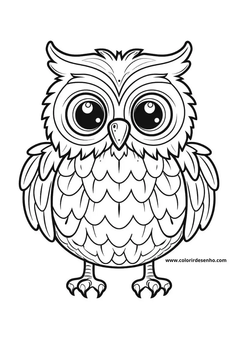 Owl Coloring Pages 2