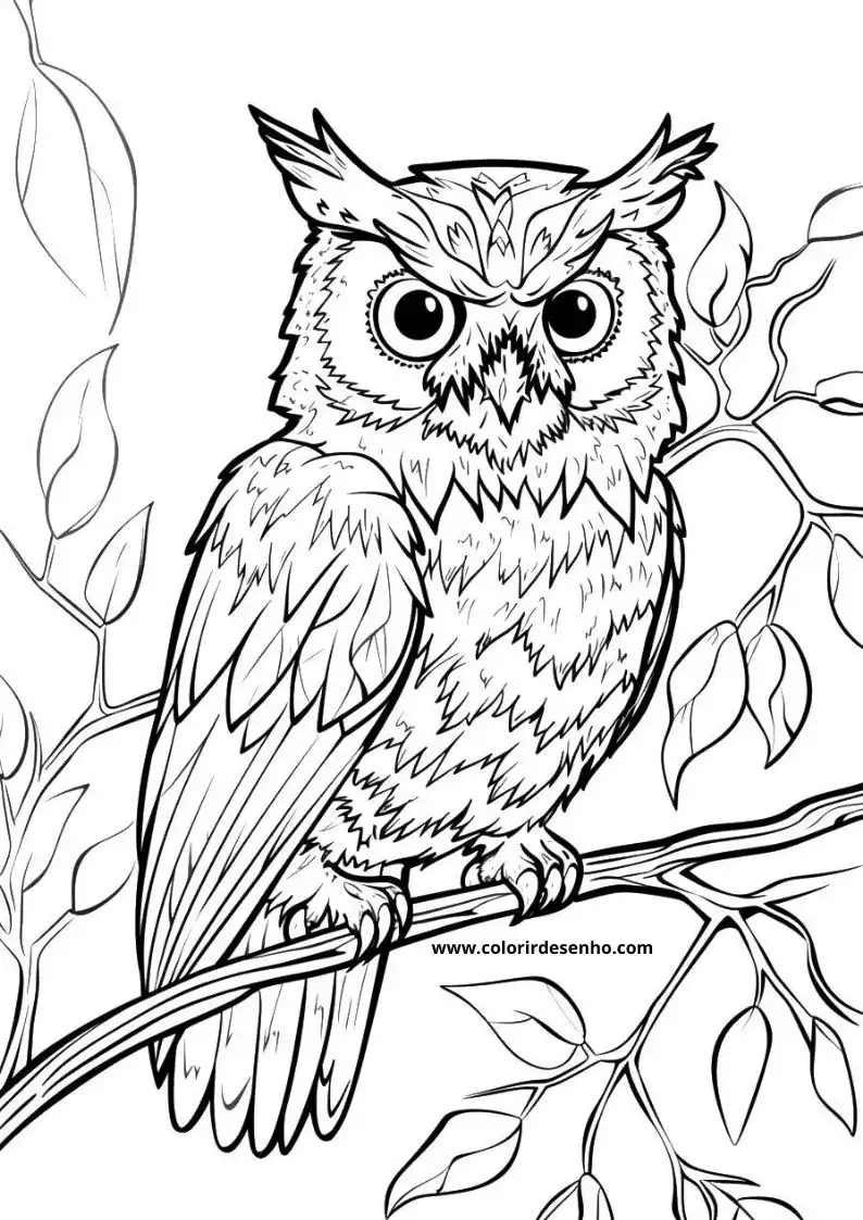 Owl Coloring Pages 22