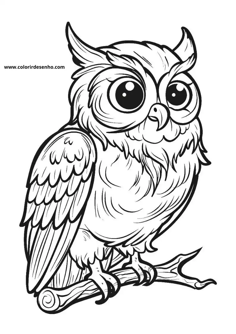 Owl Coloring Pages 3