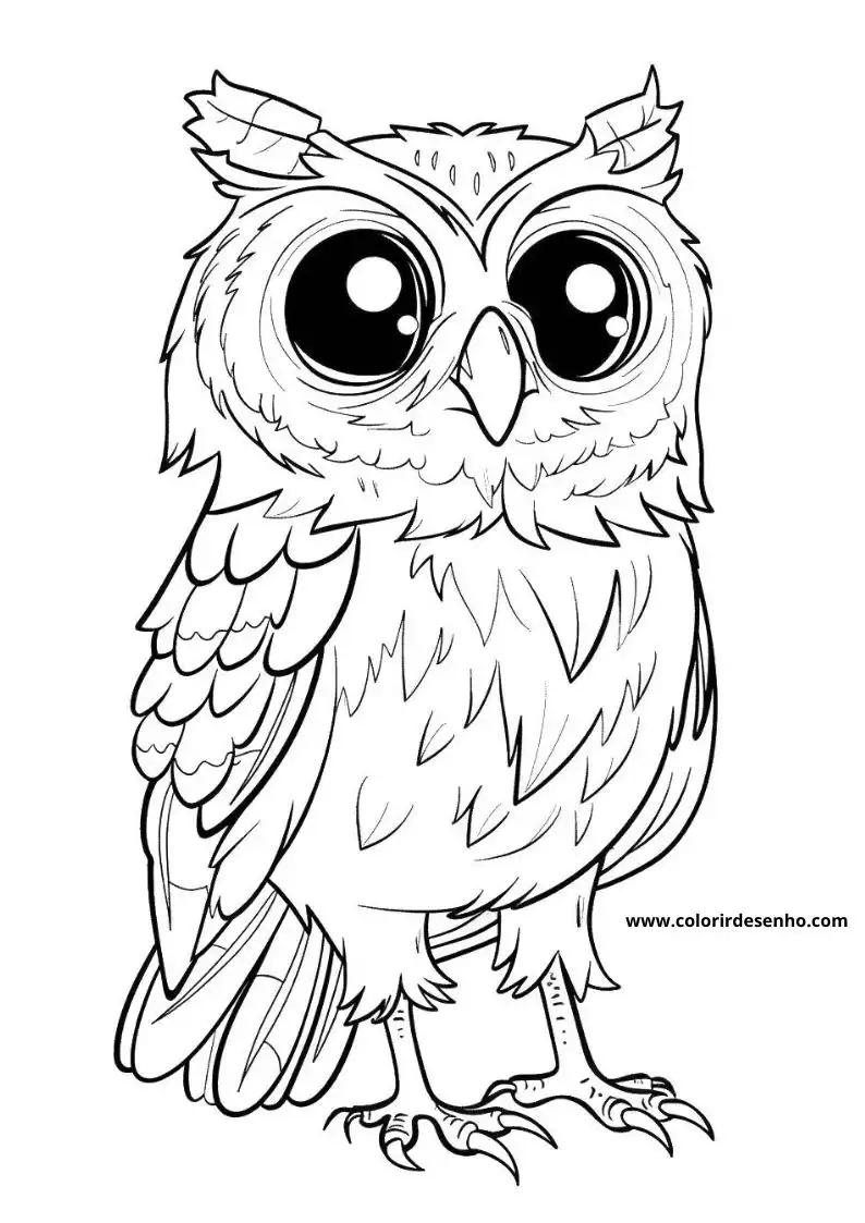 Owl Coloring Pages 4