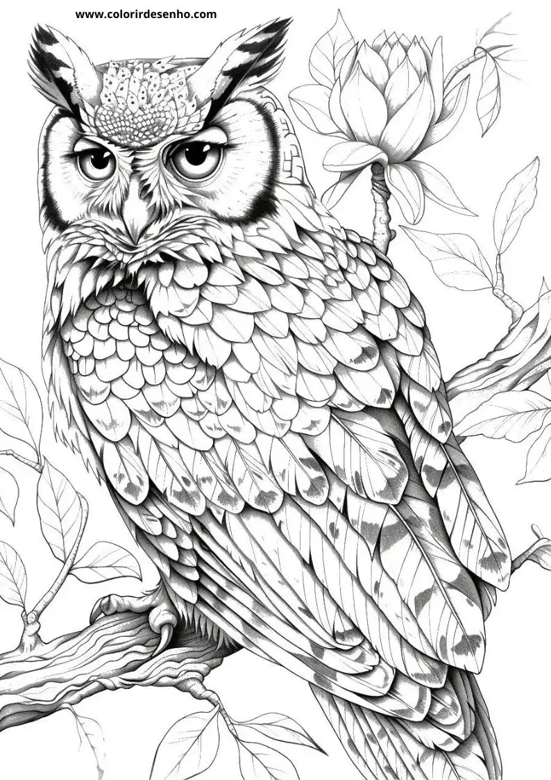 Owl Coloring Pages 43