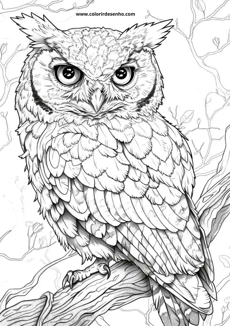 Owl Coloring Pages 44