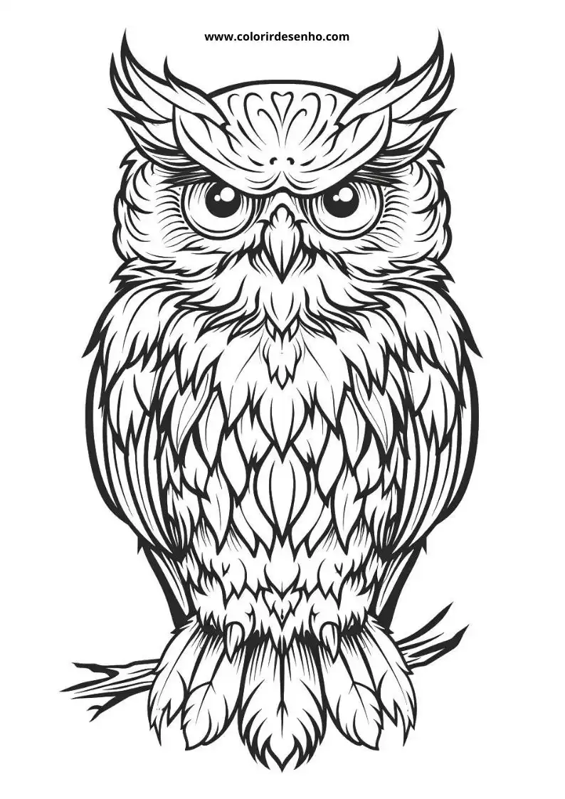 Owl Coloring Pages 45