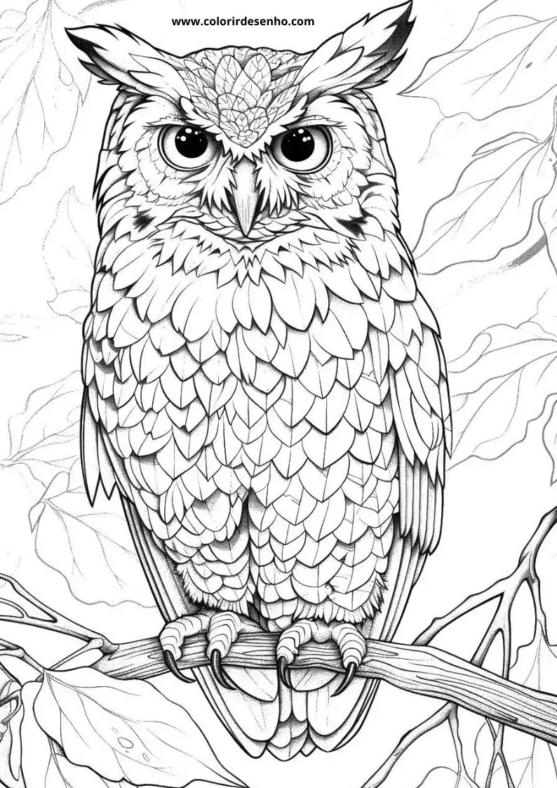 Owl Coloring Pages 48