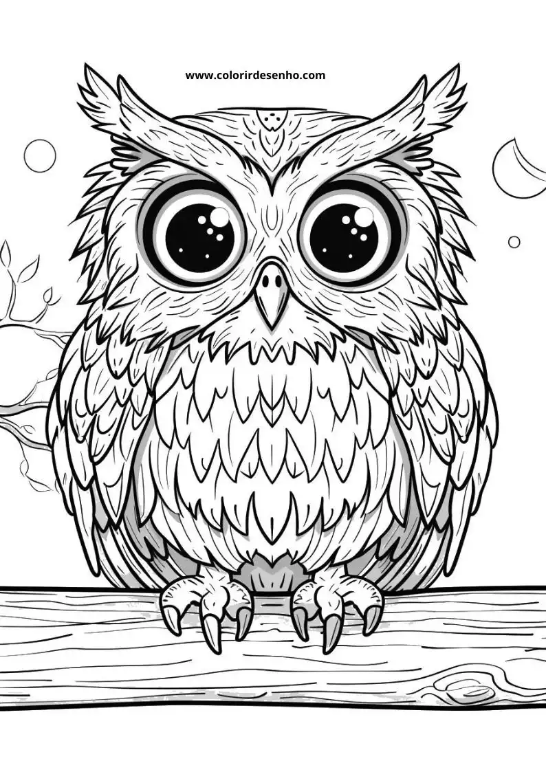 Owl Coloring Pages 6