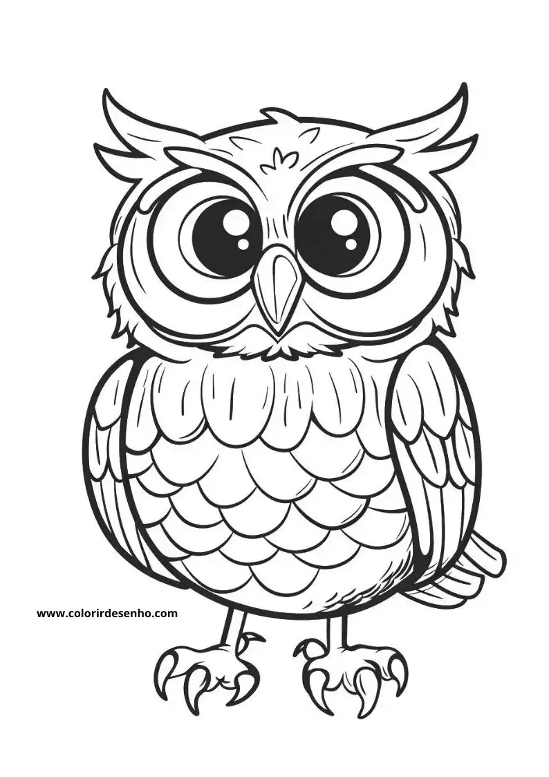 Owl Coloring Pages 7