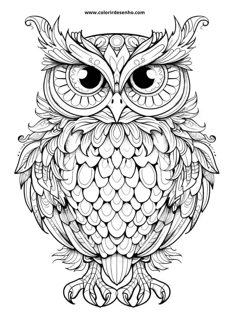 Owl Coloring Pages 8