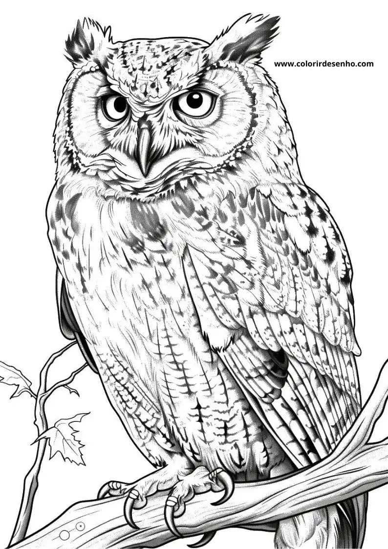 Printable Owl Coloring Pages 107