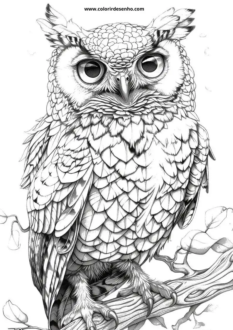 Printable Owl Coloring Pages 111