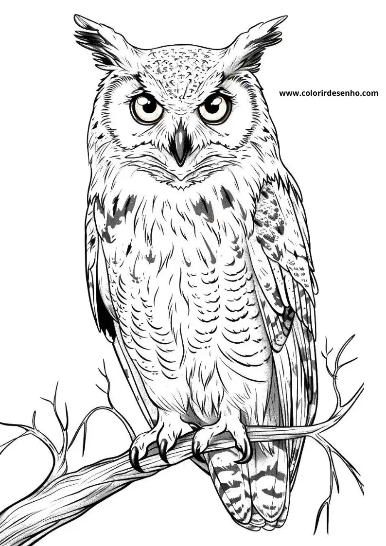 Printable Owl Coloring Pages 112