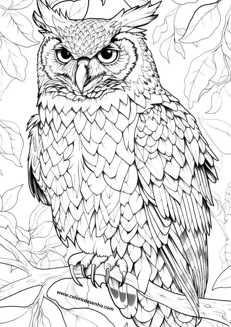 Printable Owl Coloring Pages 113