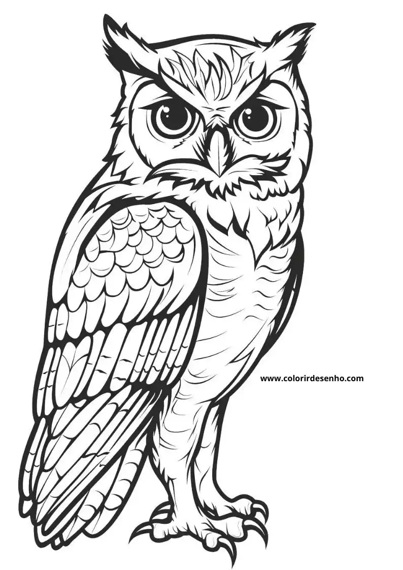 Printable Owl Coloring Pages 114