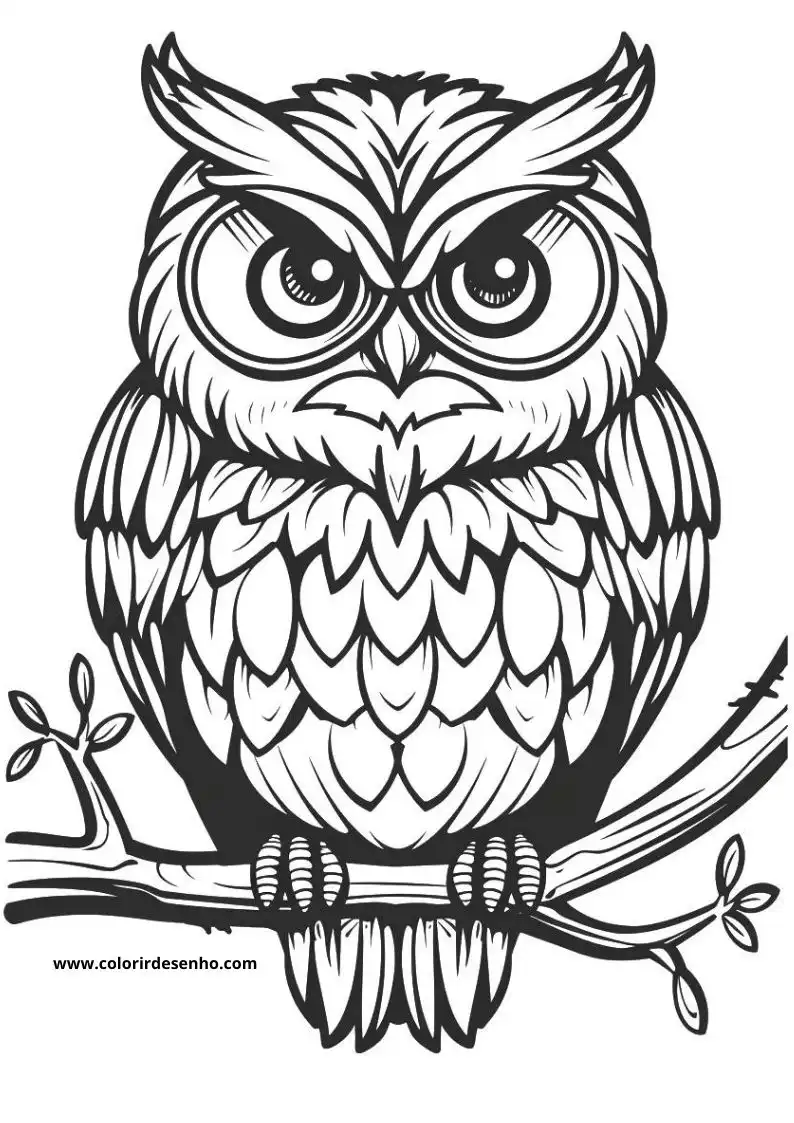 Printable Owl Coloring Pages 115