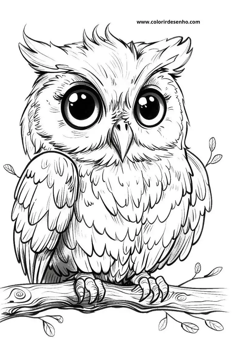 Printable Owl Coloring Pages 117