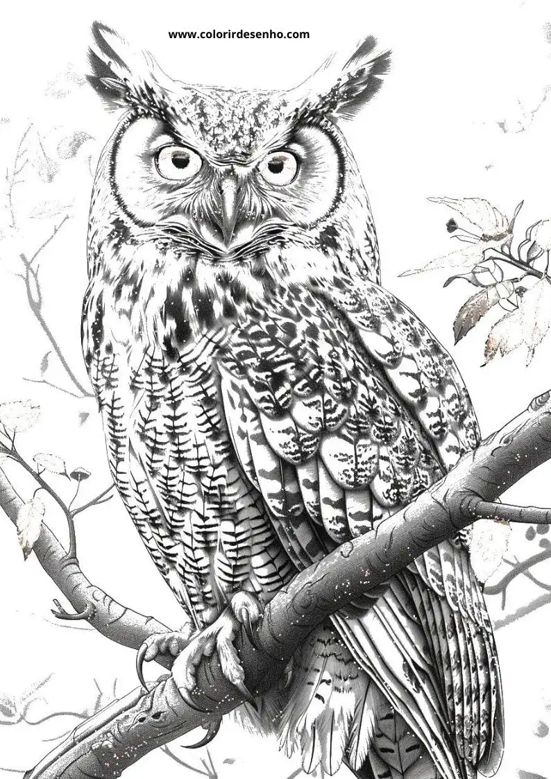 Printable Owl Coloring Pages 118