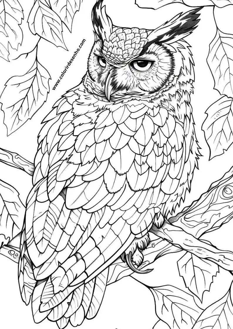 Printable Owl Coloring Pages 119