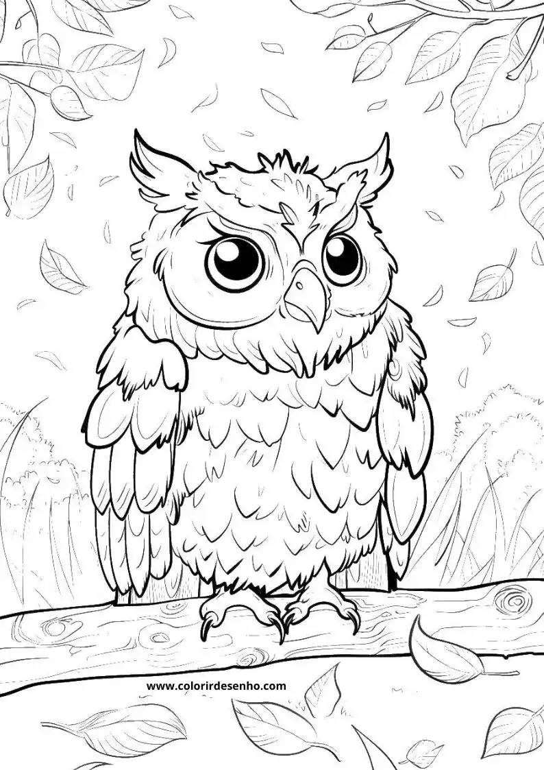 Printable Owl Coloring Pages 124