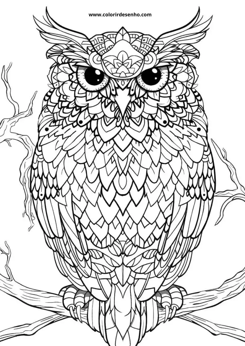 Printable Owl Coloring Pages 128