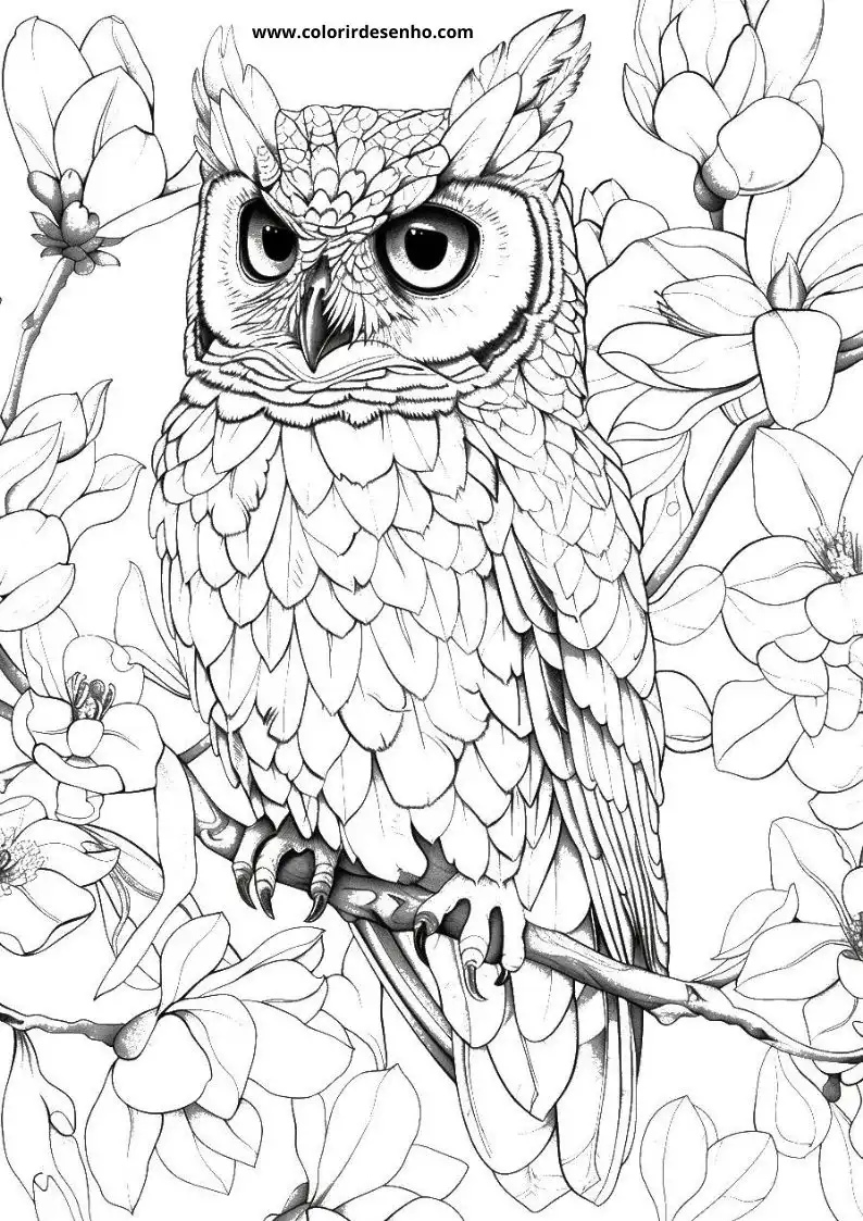 Printable Owl Coloring Pages 130