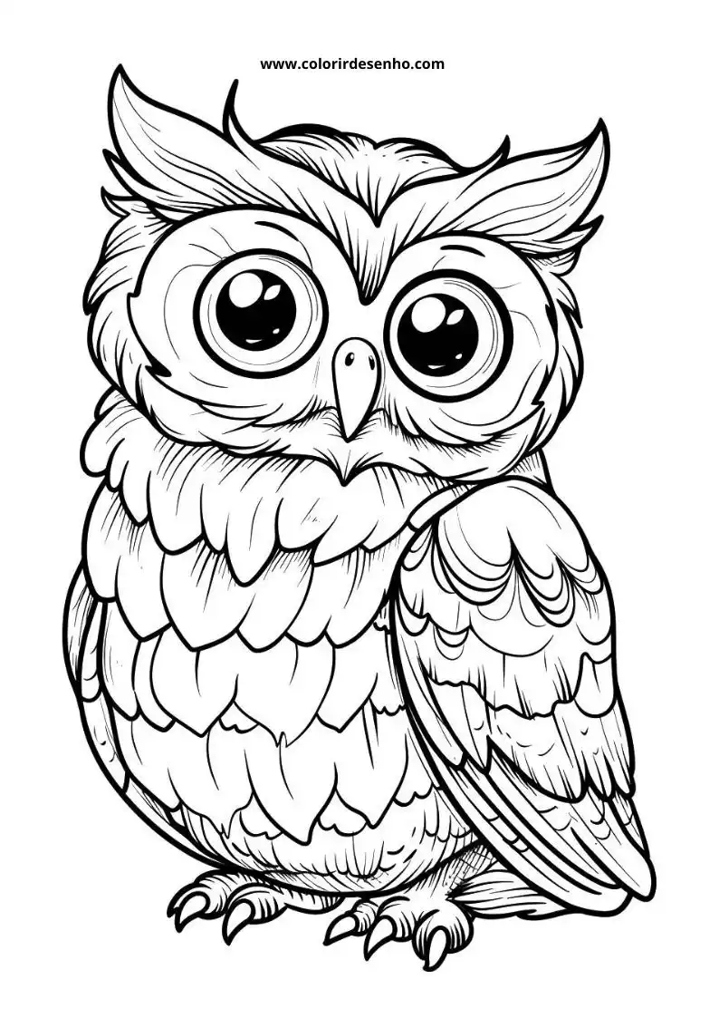 Printable Owl Coloring Pages 132