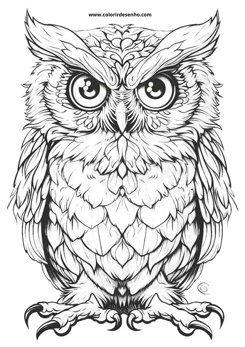 Printable Owl Coloring Pages 136