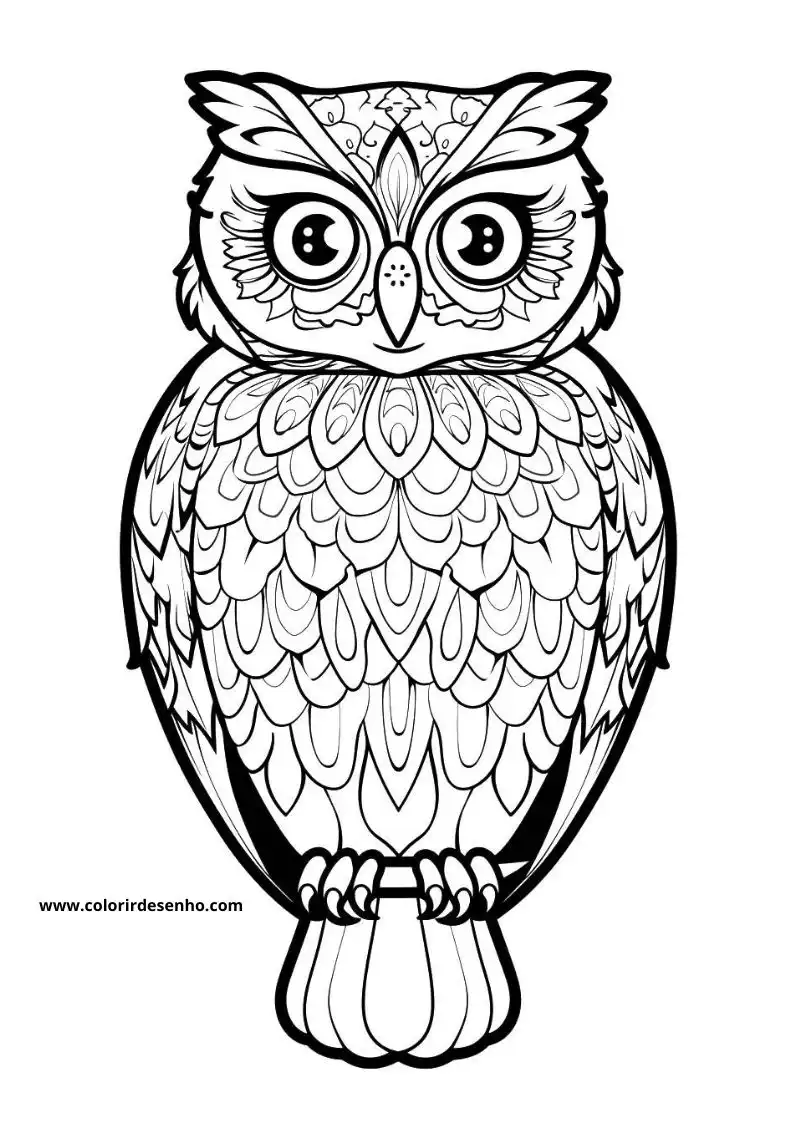 Printable Owl Coloring Pages 157