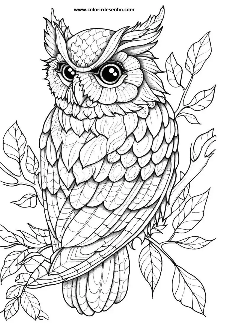 Printable Owl Coloring Pages 163