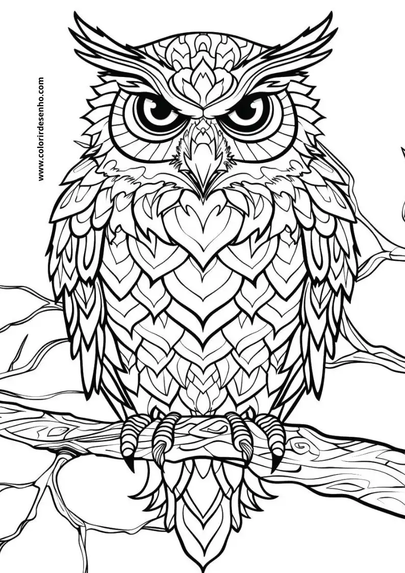 Printable Owl Coloring Pages 166