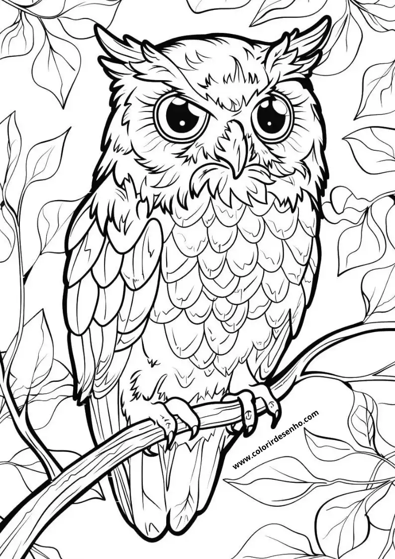 Printable Owl Coloring Pages 175