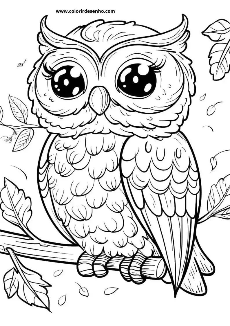 Printable Owl Coloring Pages 176