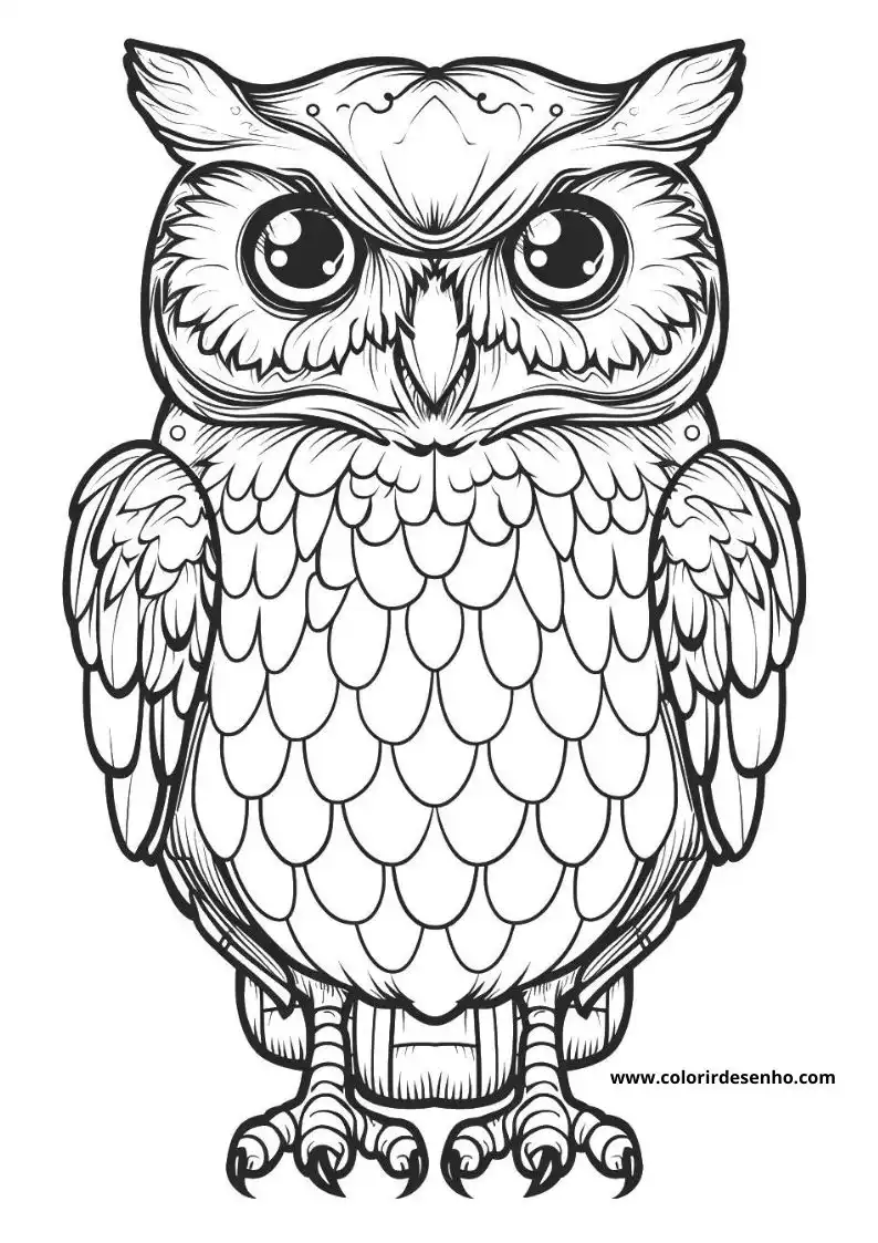 Printable Owl Coloring Pages 190