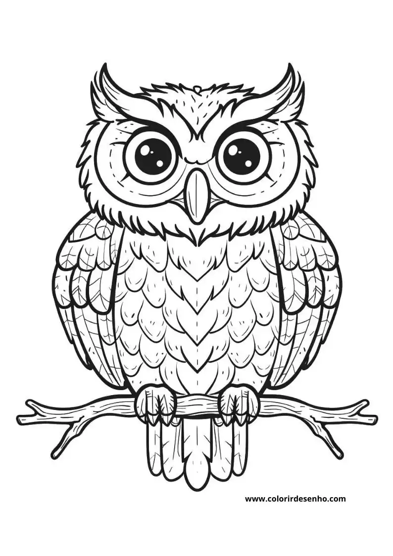 Printable Owl Coloring Pages 194