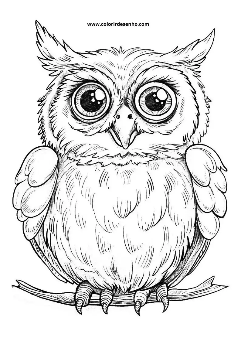 Printable Owl Coloring Pages 196