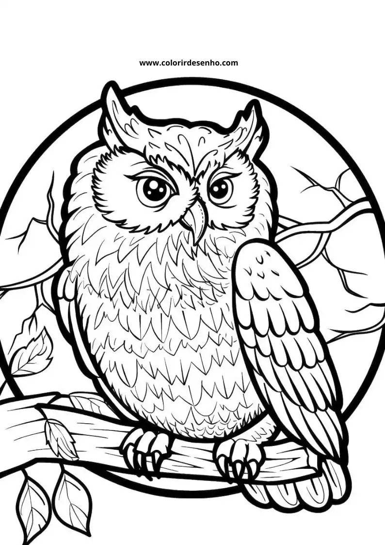 Printable Owl Coloring Pages 198