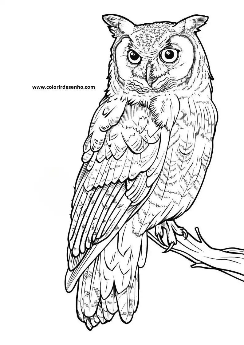 Printable Owl Coloring Pages 201