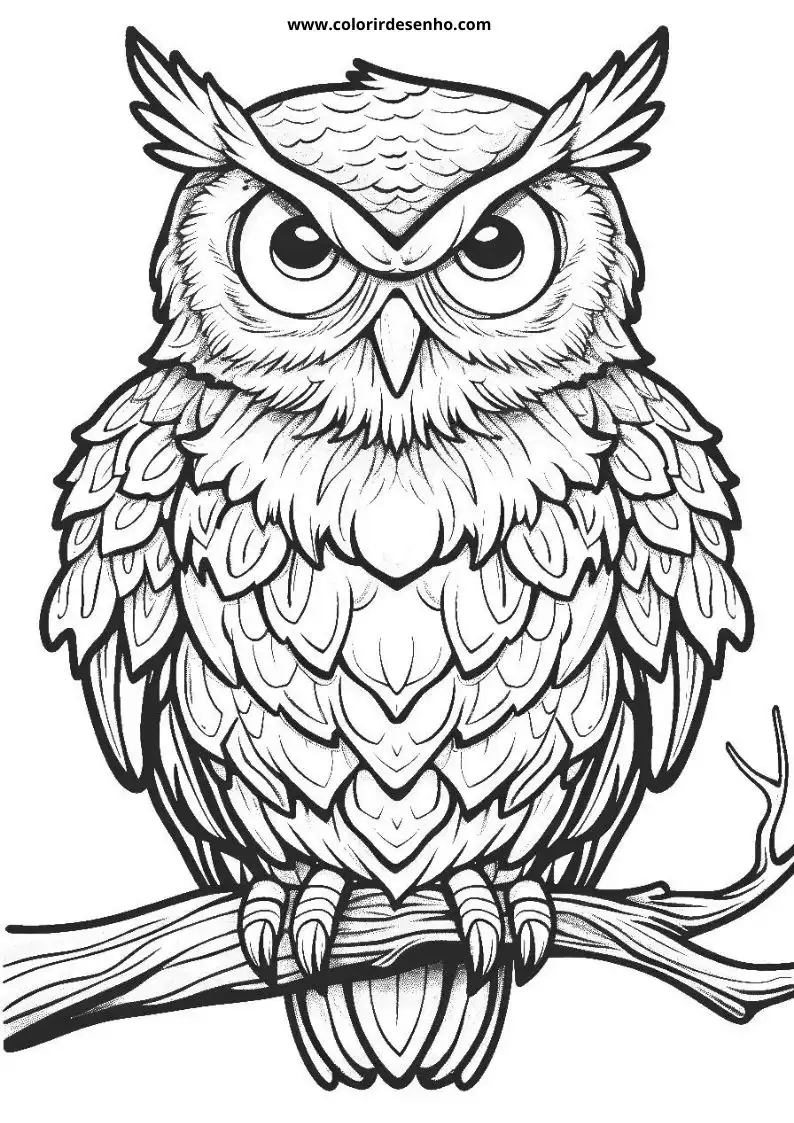 Printable Owl Coloring Pages 202