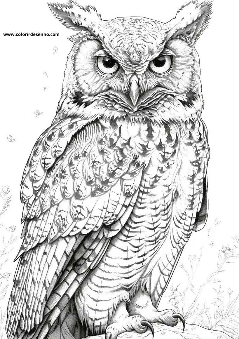 Printable Owl Coloring Pages 203