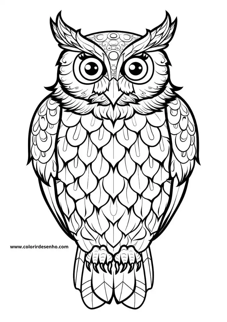 Printable Owl Coloring Pages 205