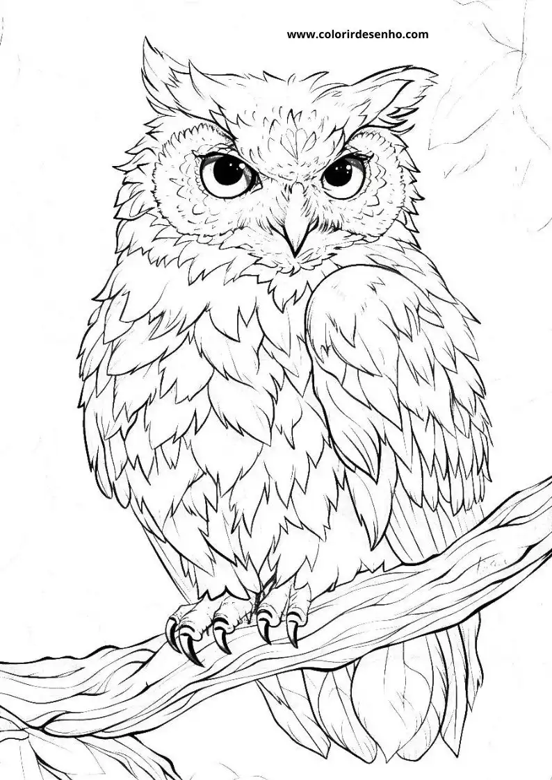 Printable Owl Coloring Pages 211