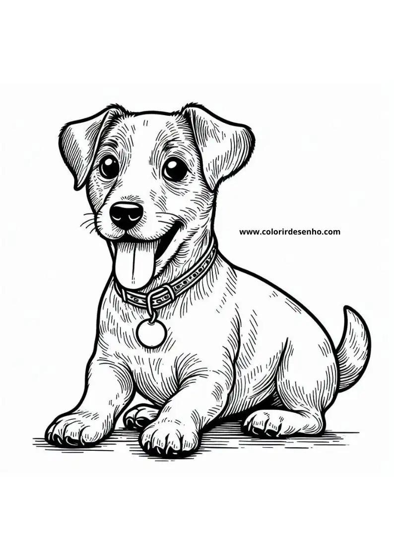 Dog and Puppy Coloring Pages 203