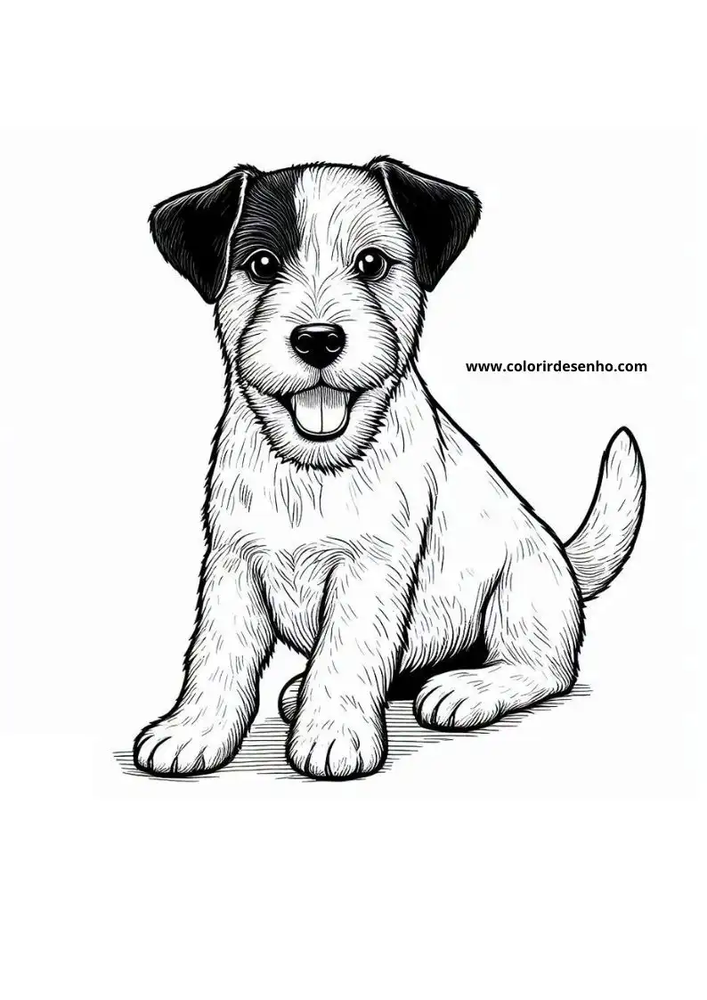 Dog and Puppy Coloring Pages 205